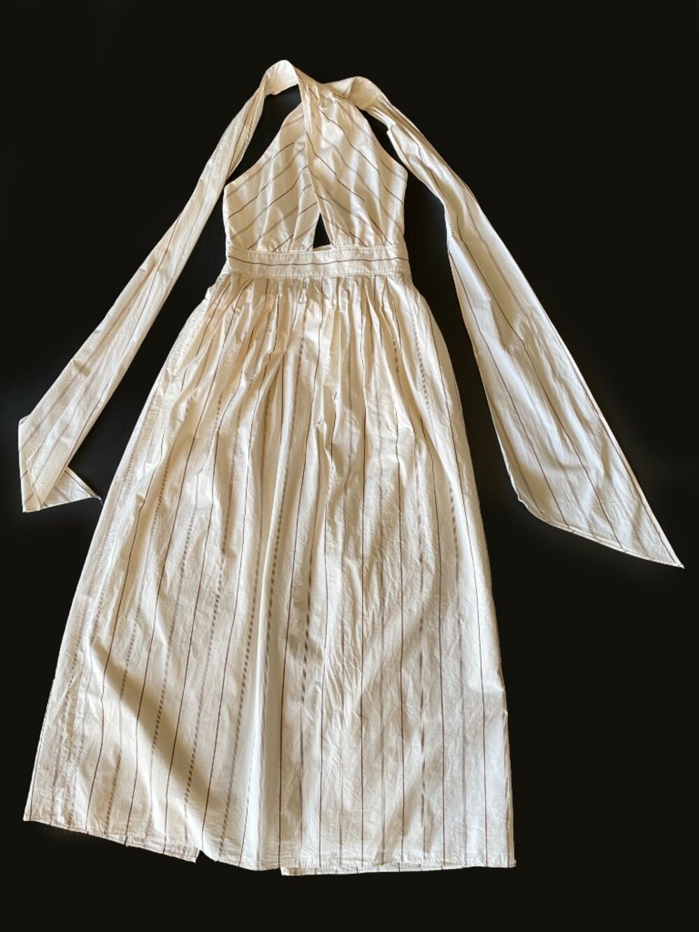 Banana Republic Beige Rhapsody Poplin Maxi Dress Size 6 - Picture 2 of 11